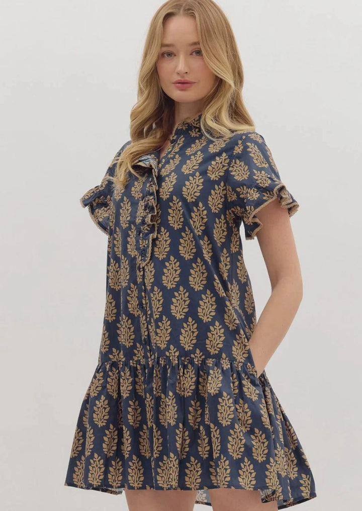 Entro Dress Midnight / S Elena Floral Dress