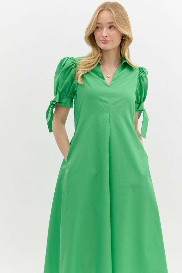 Entro Dress Naomi Midi Pleat Dress