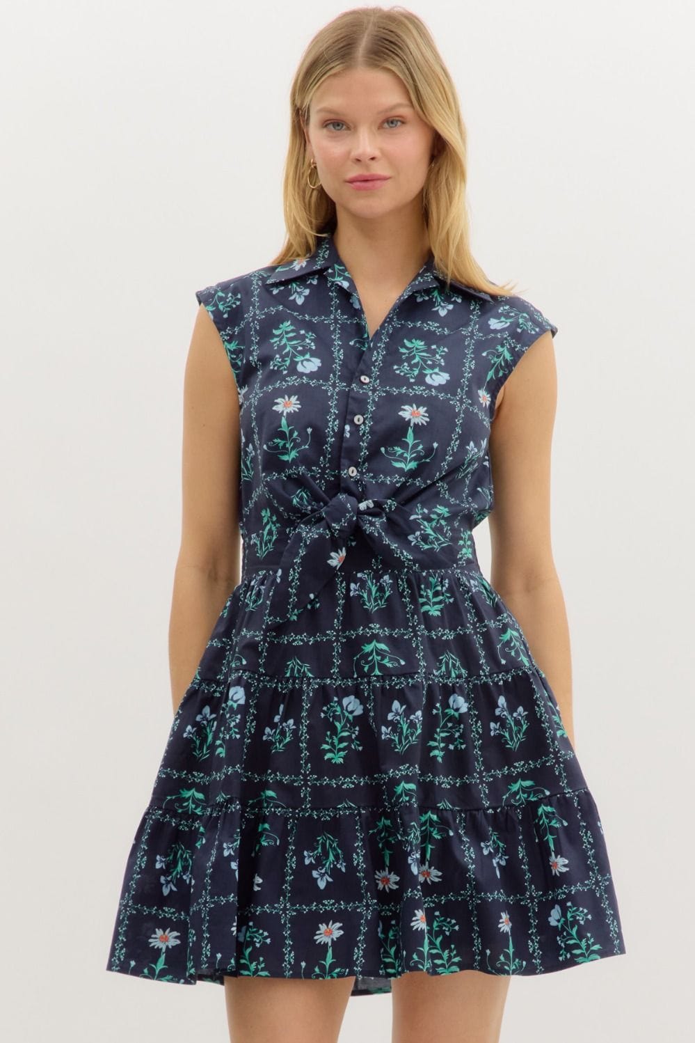 Entro Dress Navy / S Anna Midi Dress