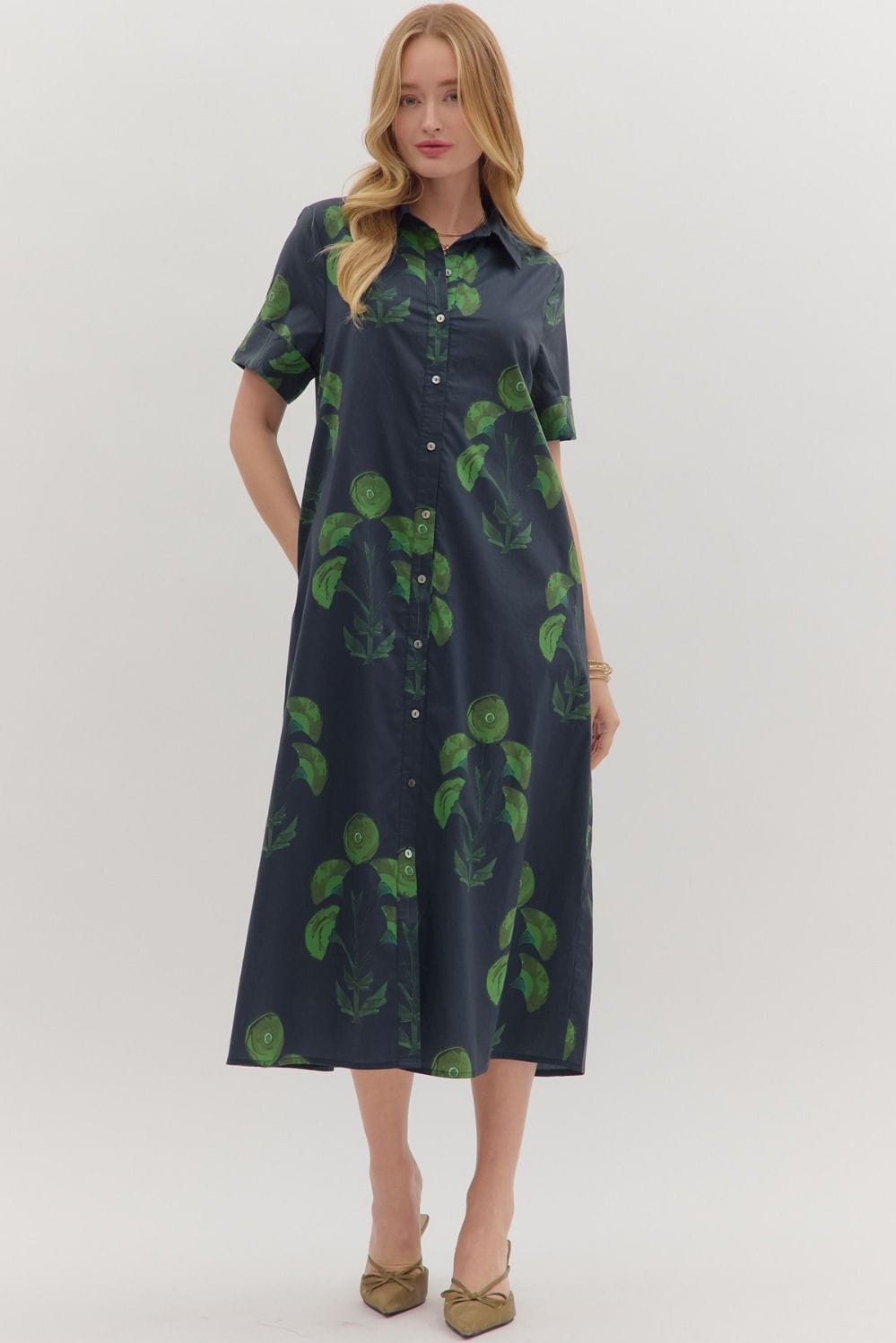 Entro Dress Navy / S Hannah Floral Dress