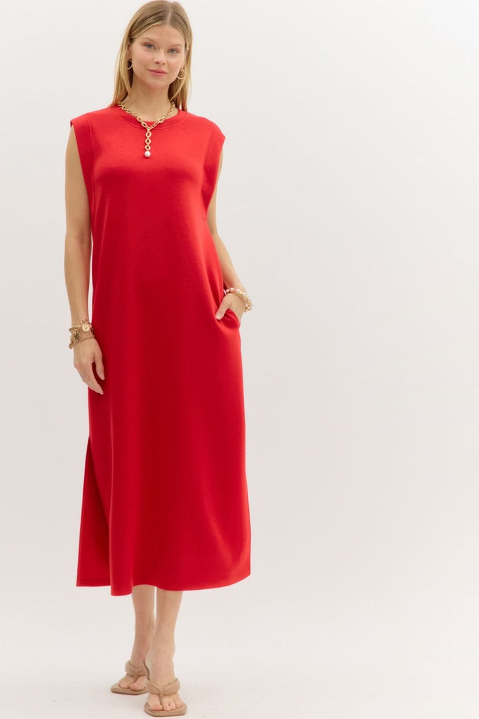 Stella Jersey Knit Dress Red / L Stella Jersey Knit Dress Red / L
