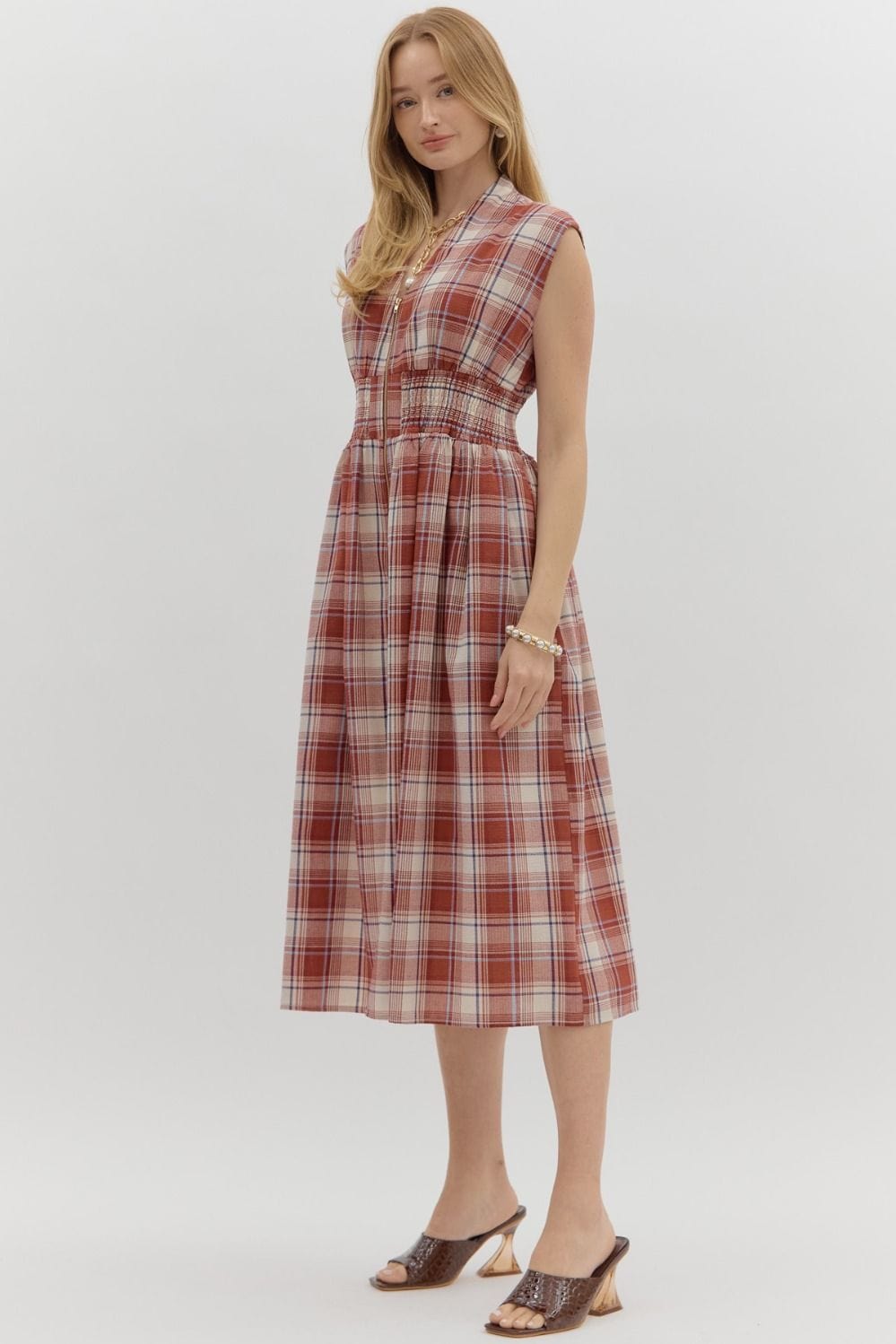Entro Dress Reina Front Zip Dress