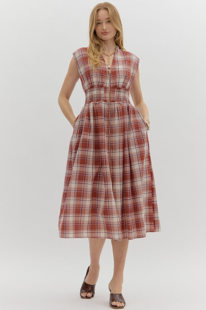 Entro Dress Reina Front Zip Dress