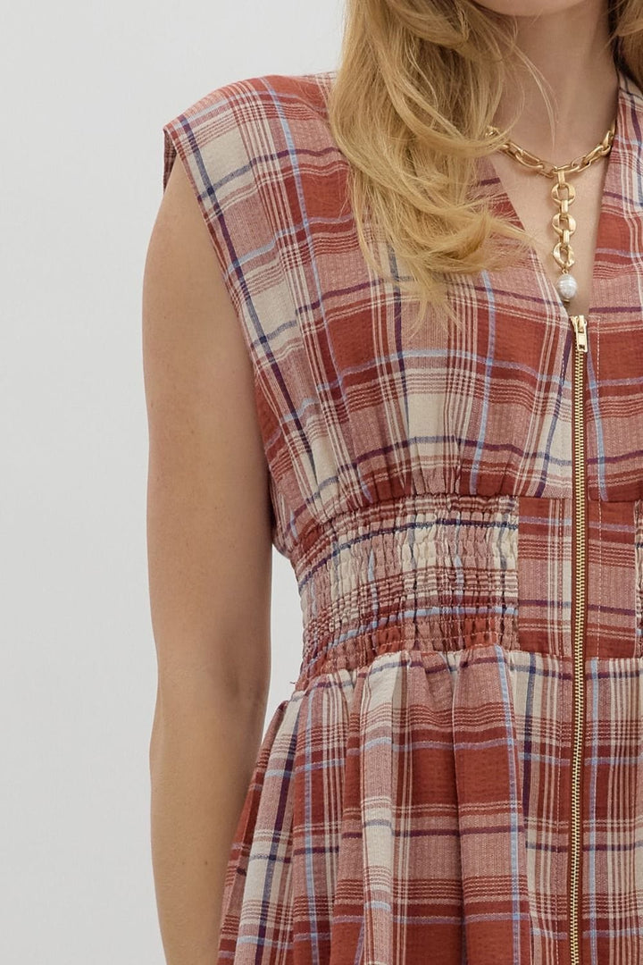 Entro Dress Reina Front Zip Dress