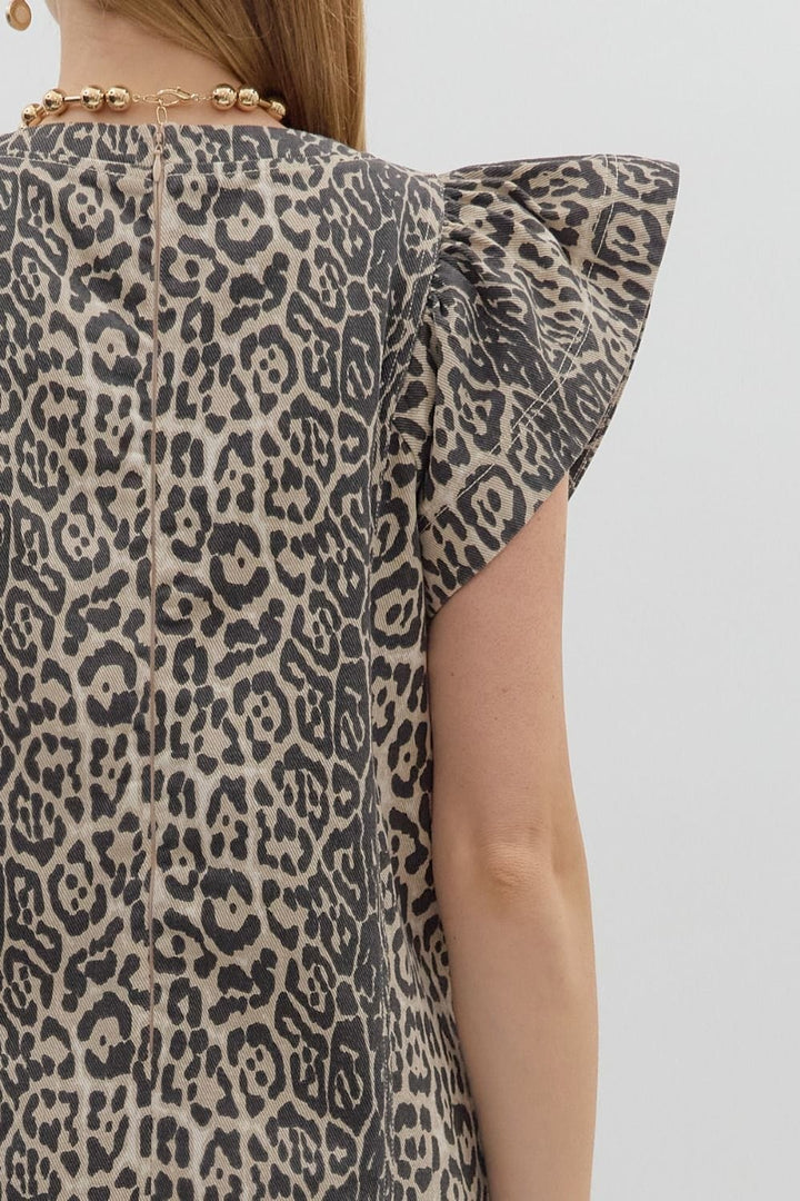 Entro Dress Tiana Flutter Sleeve Dress