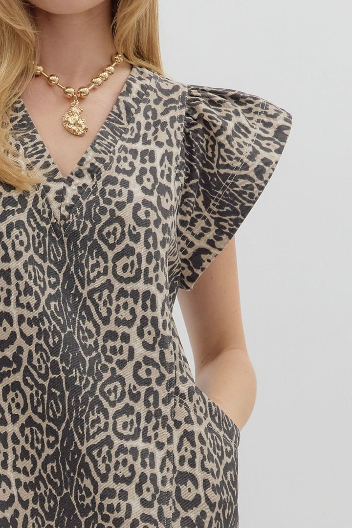 Entro Dress Tiana Flutter Sleeve Dress