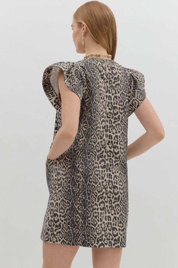 Entro Dress Tiana Flutter Sleeve Dress