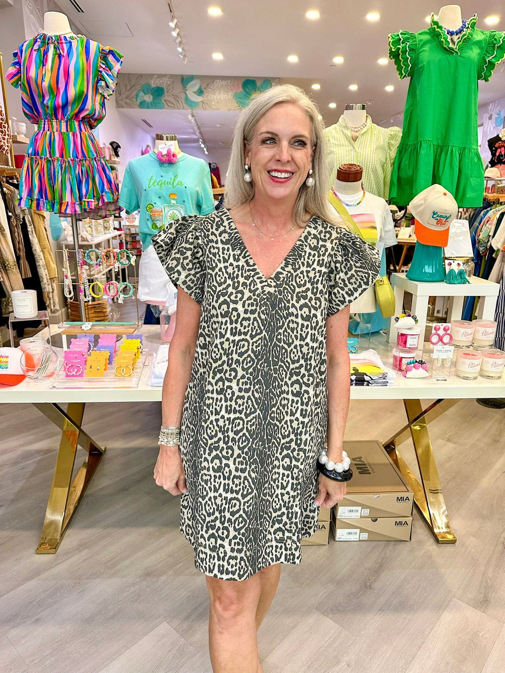 Entro Dress Tiana Flutter Sleeve Dress