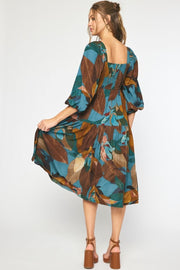 Entro Lana Leaf-Printed Dress
