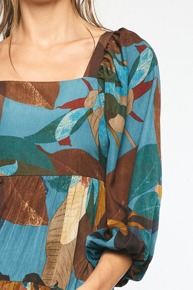 Entro Lana Leaf-Printed Dress