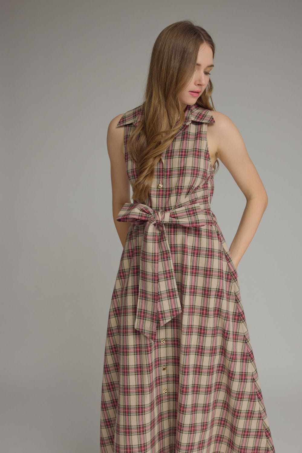 Entro Midi Dress Lucy Plaid Dress