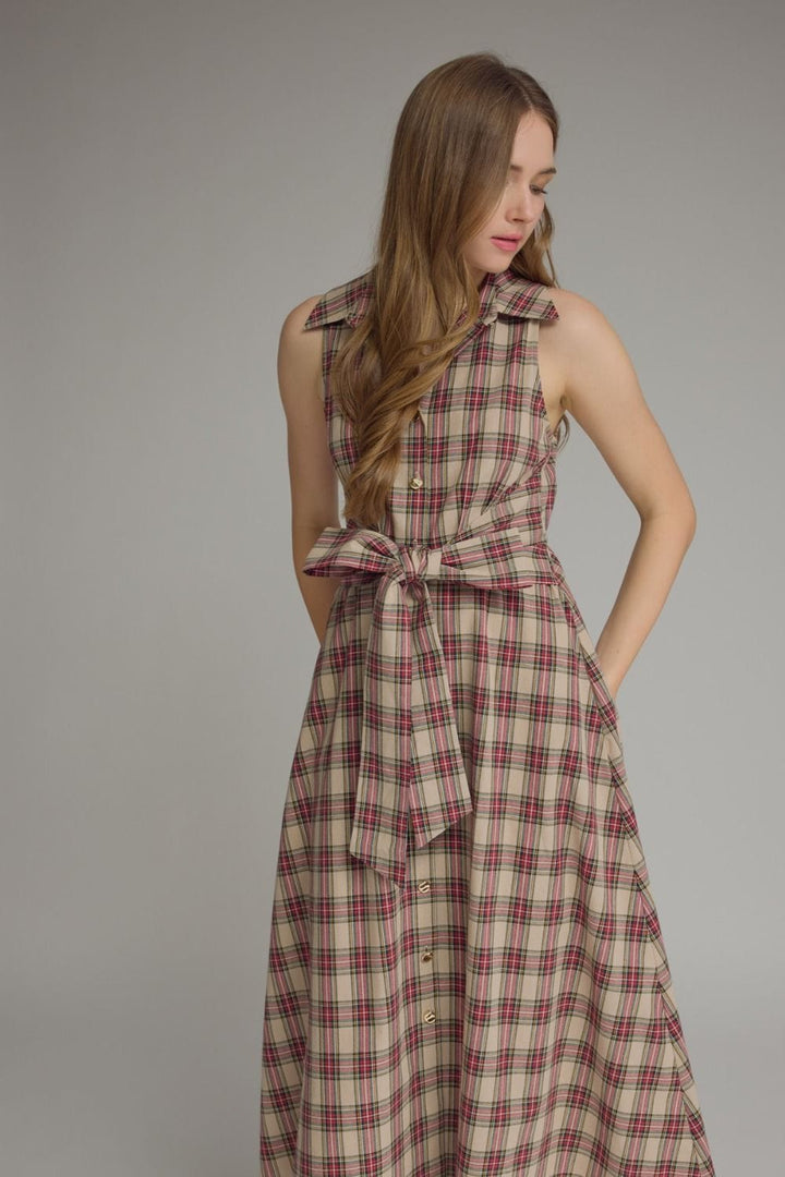Entro Midi Dress Lucy Plaid Dress