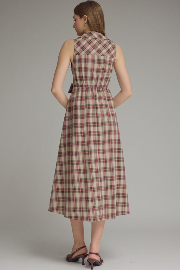 Entro Midi Dress Lucy Plaid Dress
