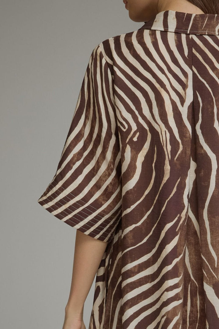 Entro Midi Dress Myra Zebra Midi Dress