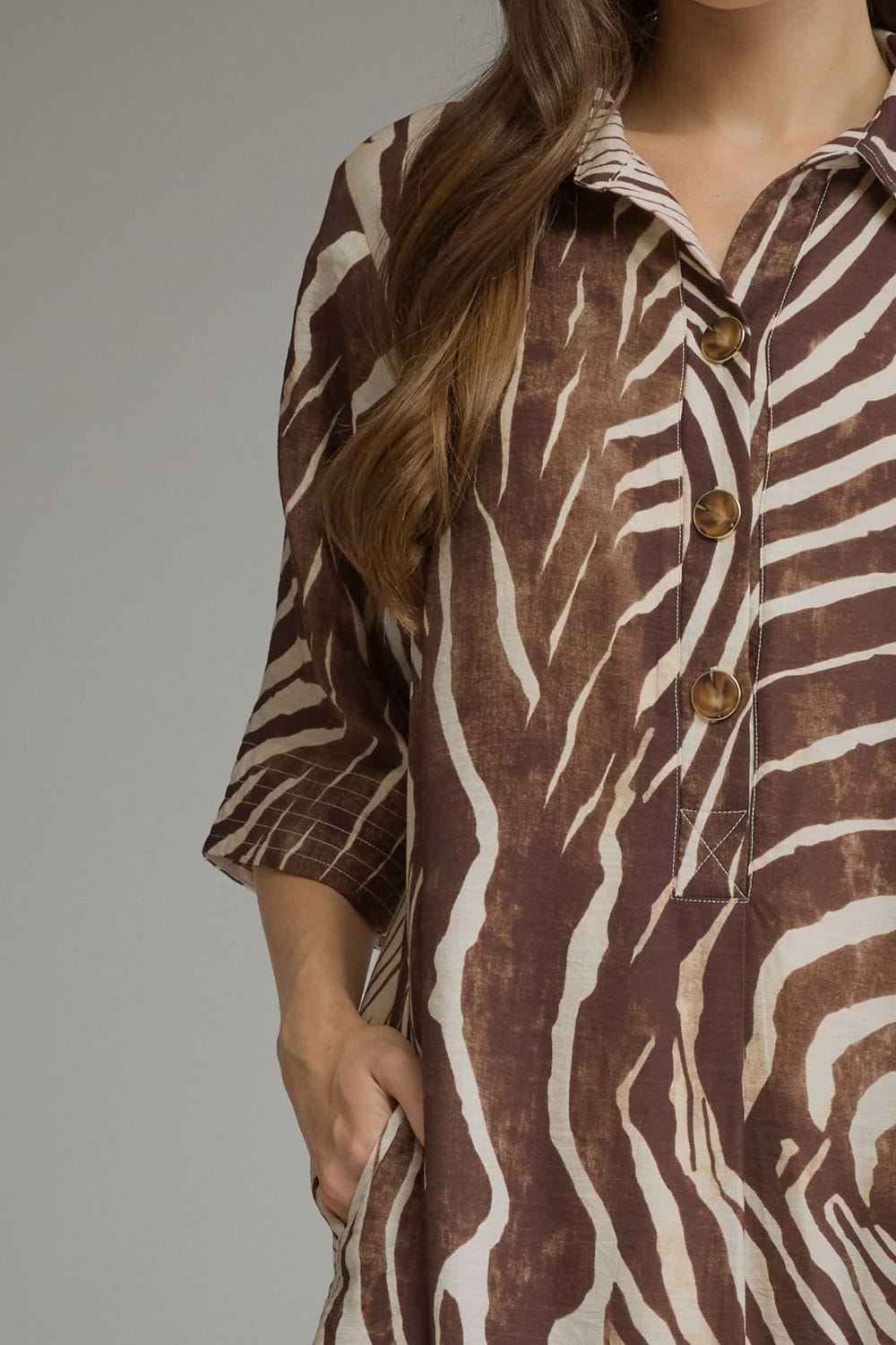 Entro Midi Dress Myra Zebra Midi Dress
