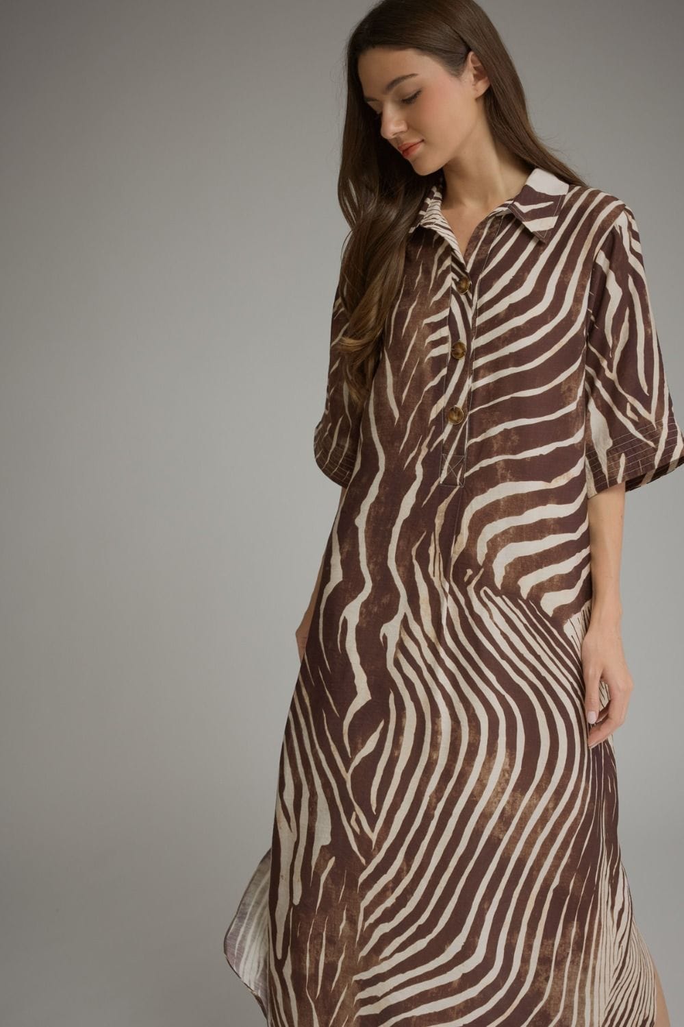 Entro Midi Dress Myra Zebra Midi Dress