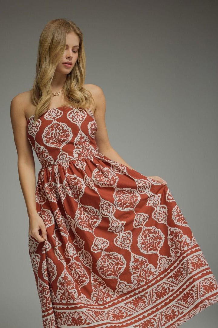 Entro Midi Dress Shalie Strapless Midi Dress
