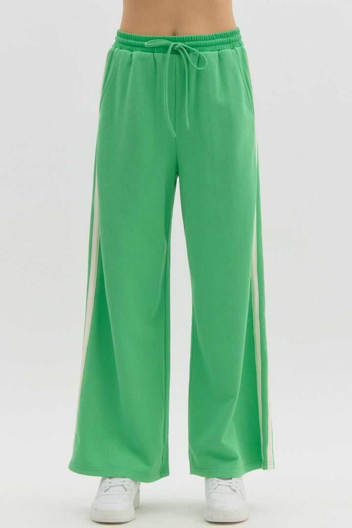 Entro Pants Green / S Louise Side Detail Pants