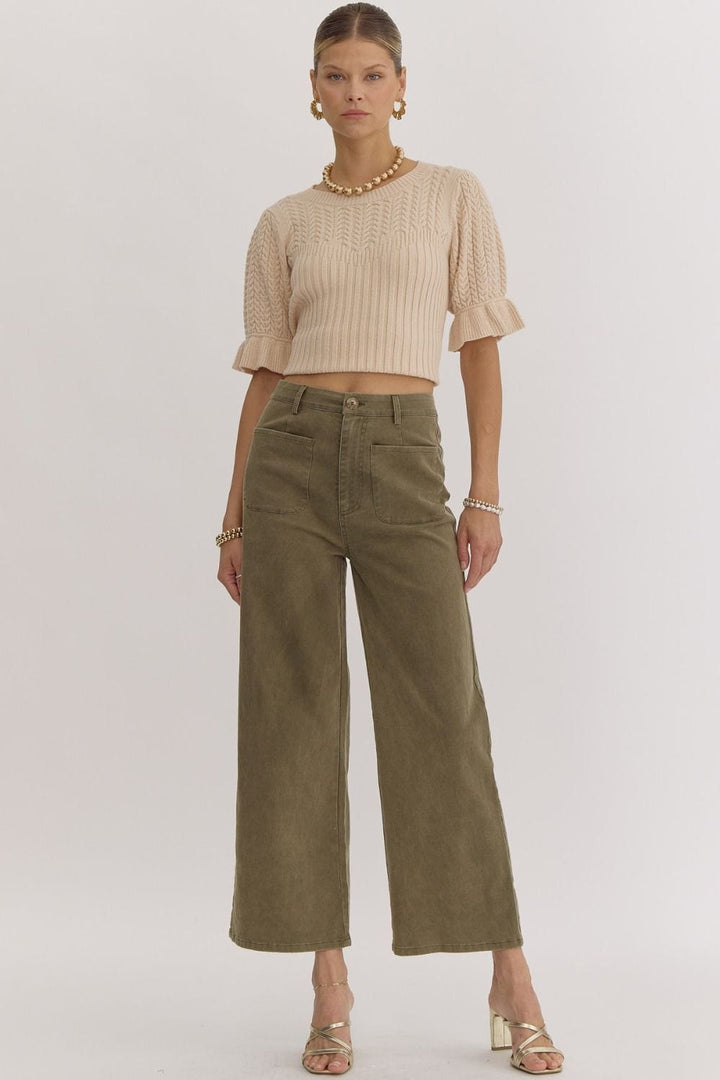 Entro Pants Kelsey High Waist Wide Leg Pants