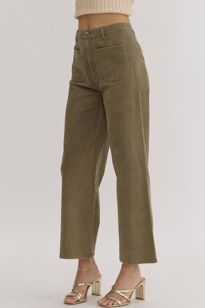 Entro Pants Kelsey High Waist Wide Leg Pants