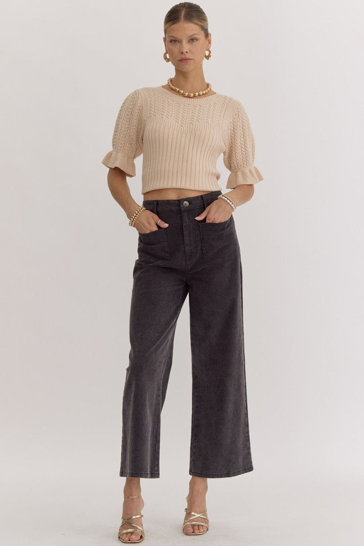 Entro Pants Kelsey High Waist Wide Leg Pants