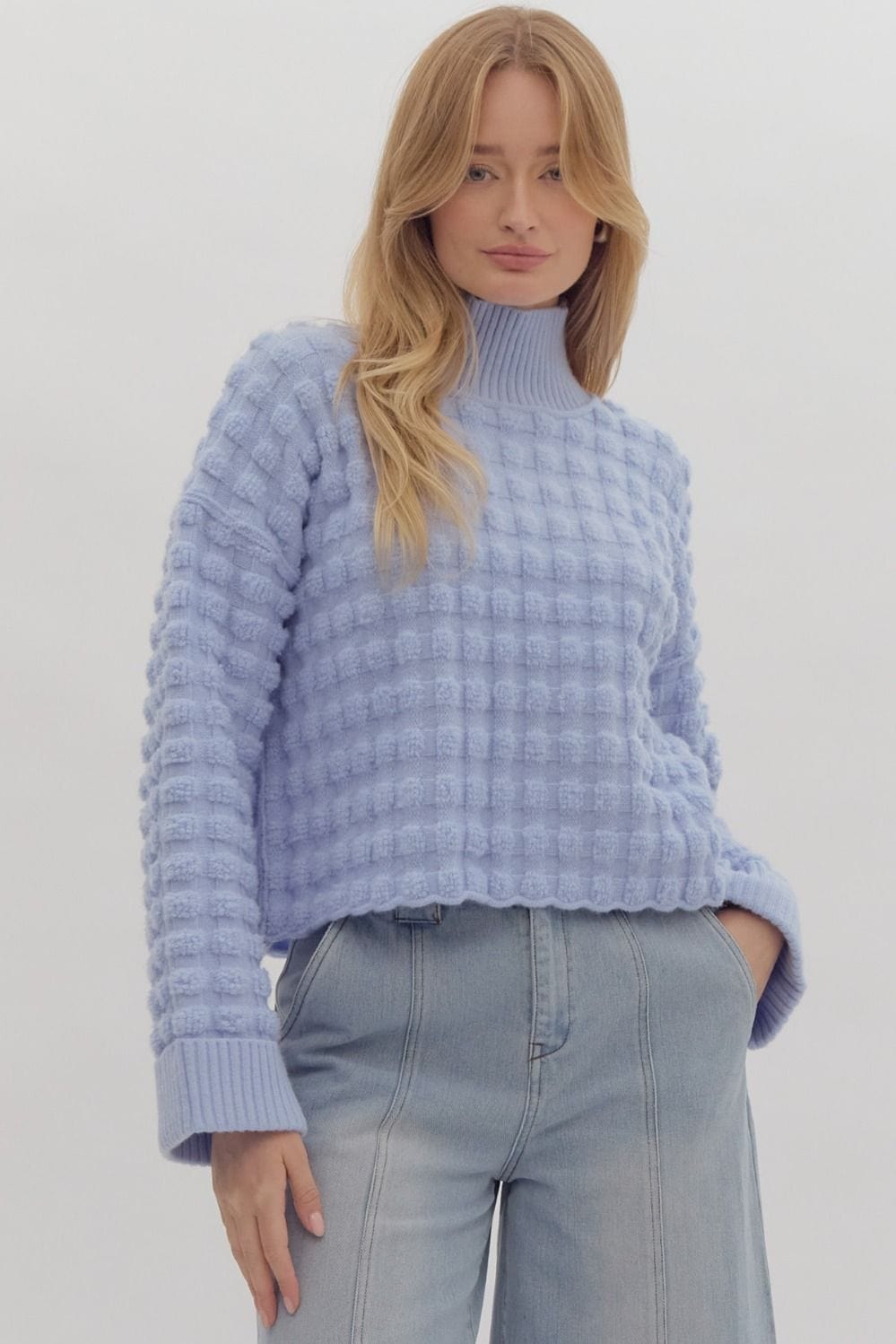 Entro Pullover Light Blue / S Maisie Textured Pullover