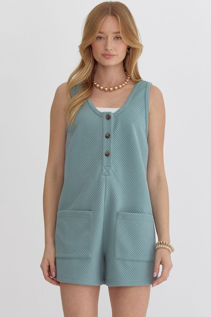 Entro Romper Seafoam / S Solema Textured Romper