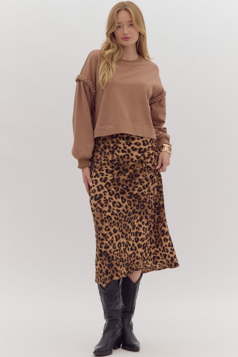 Entro Skirt Camel / S Palmer Leapoard Skirt