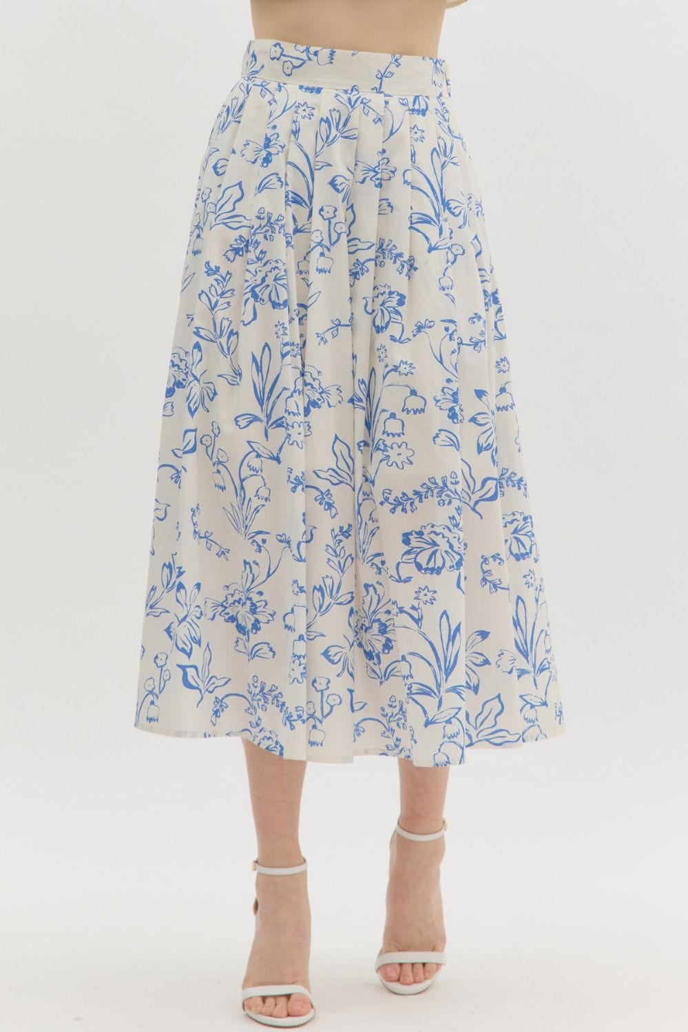 Entro Skirt Cream Blue / S Alienor Floral Skirt