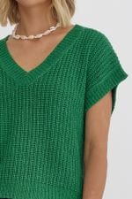 Entro Sweater Luna Knit V - Neck Top
