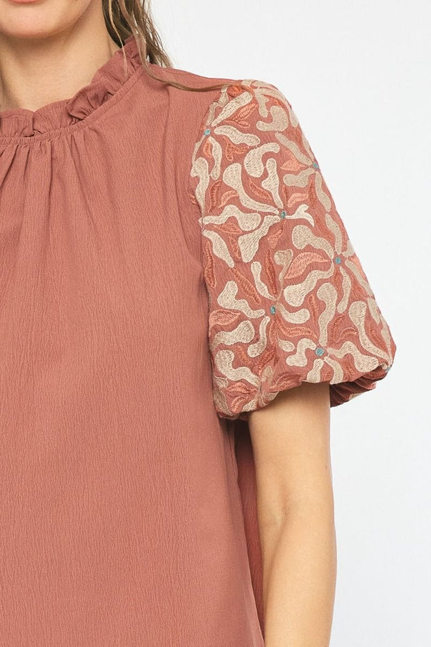 Entro Top August Puff Sleeve Top