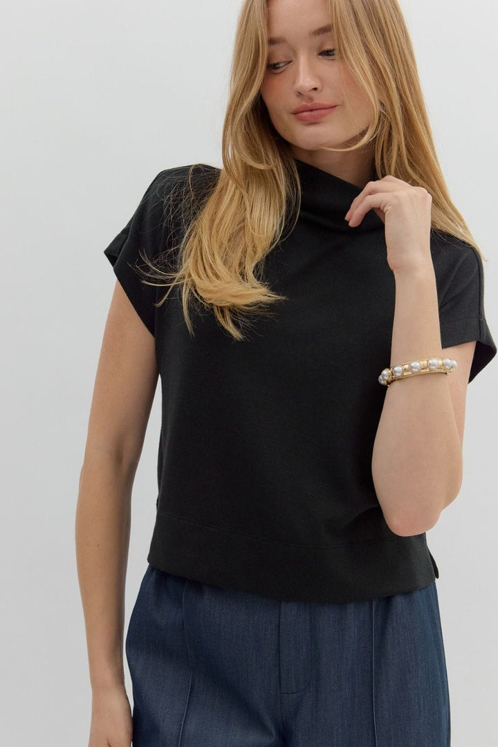 Entro Top Black / S Angel Knit Top