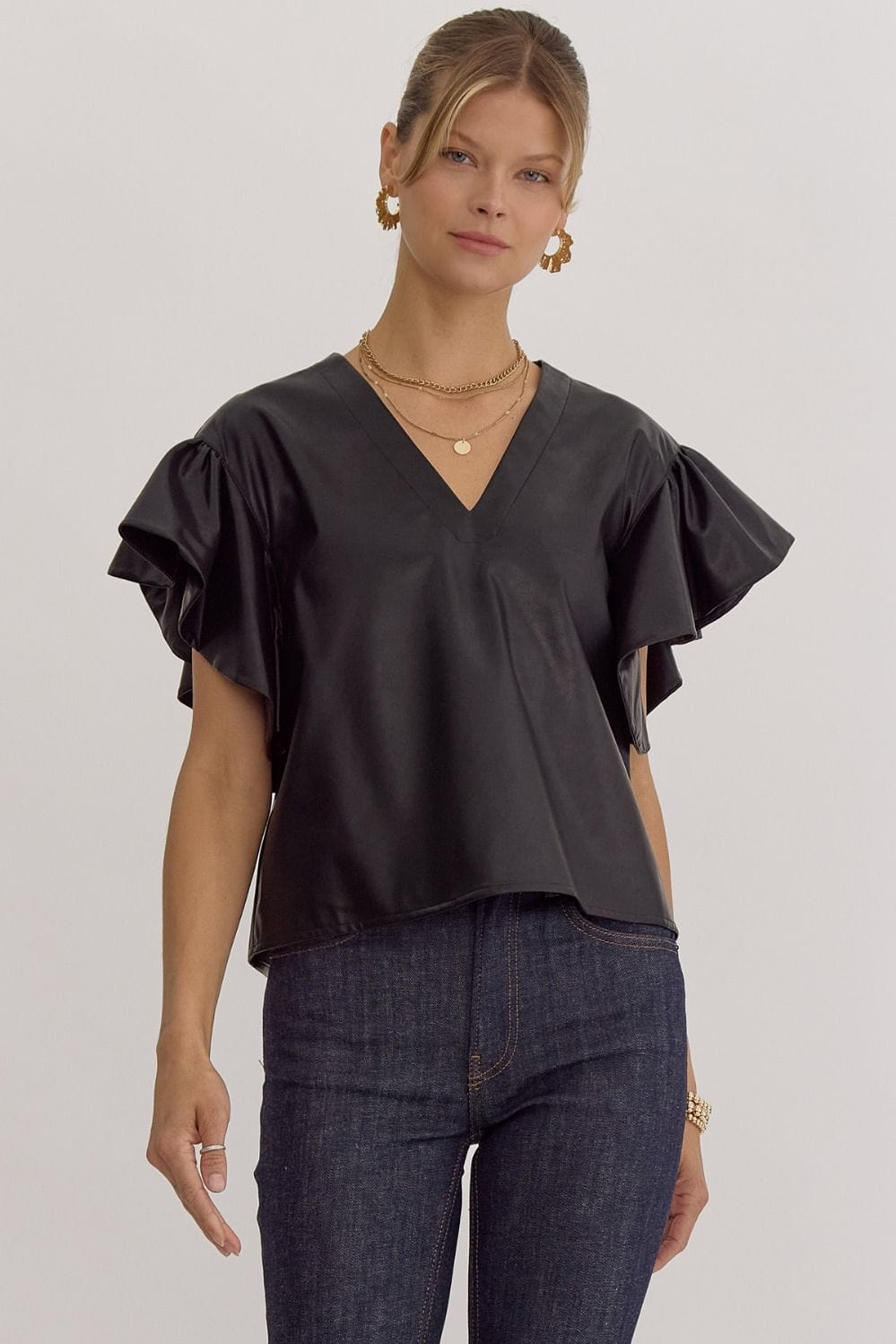 Entro Top Black / S Laney Cut Out Top