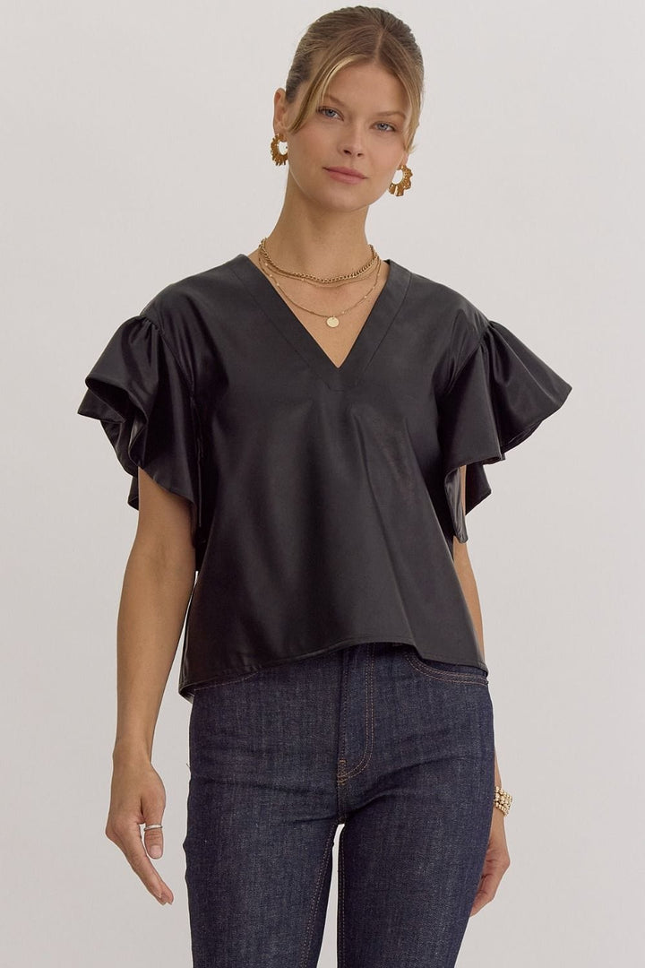 Entro Top Black / S Laney Cut Out Top