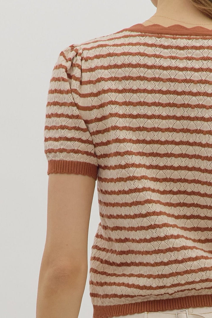 Entro Top Charlie Scallop Top