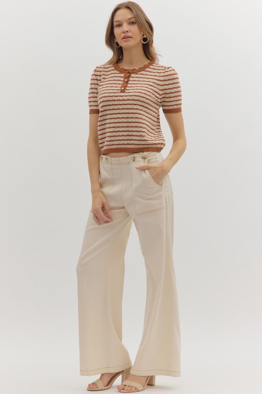 Entro Top Charlie Scallop Top