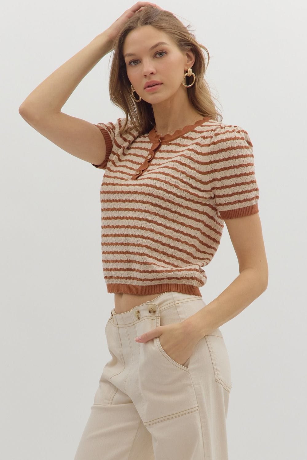 Entro Top Charlie Scallop Top