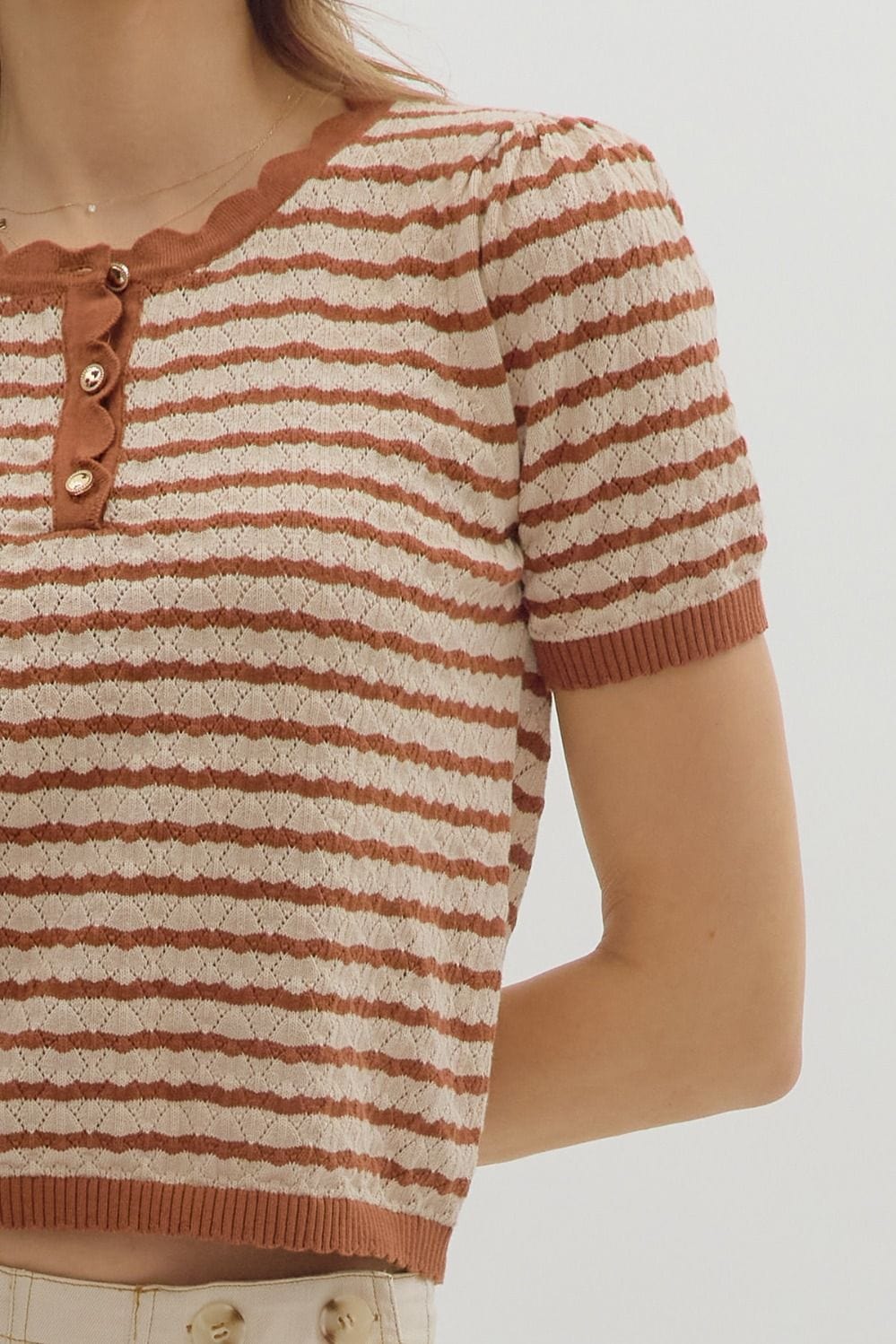 Entro Top Charlie Scallop Top