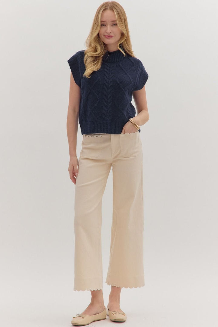 Entro Top Clara Cable Knit Top