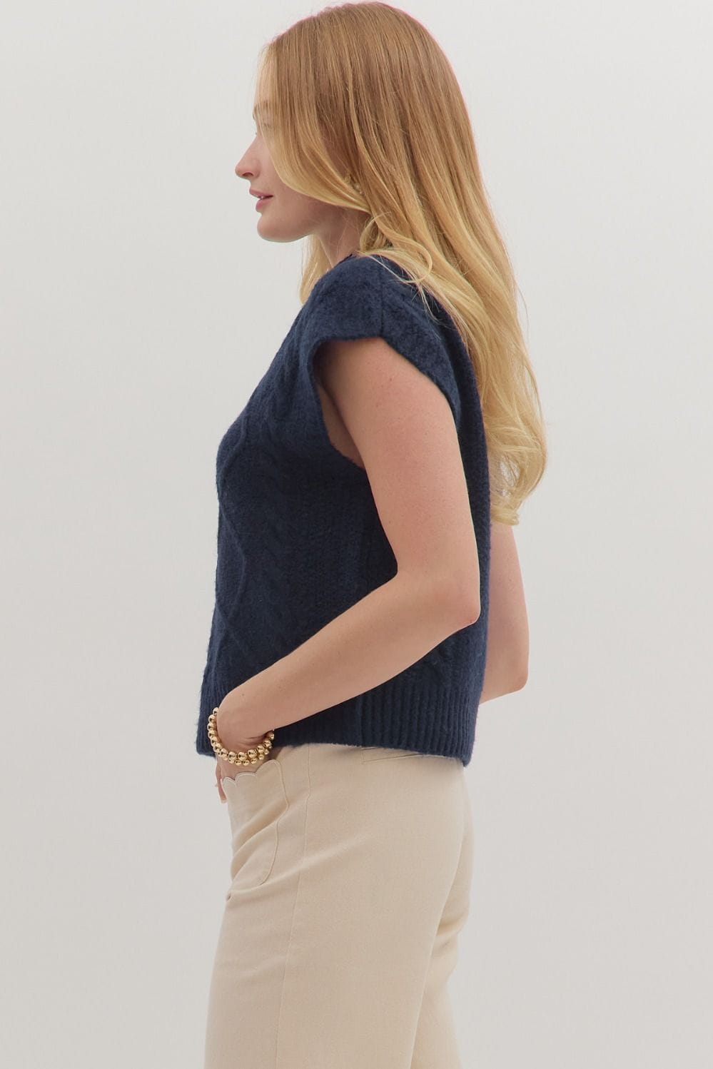 Entro Top Clara Cable Knit Top