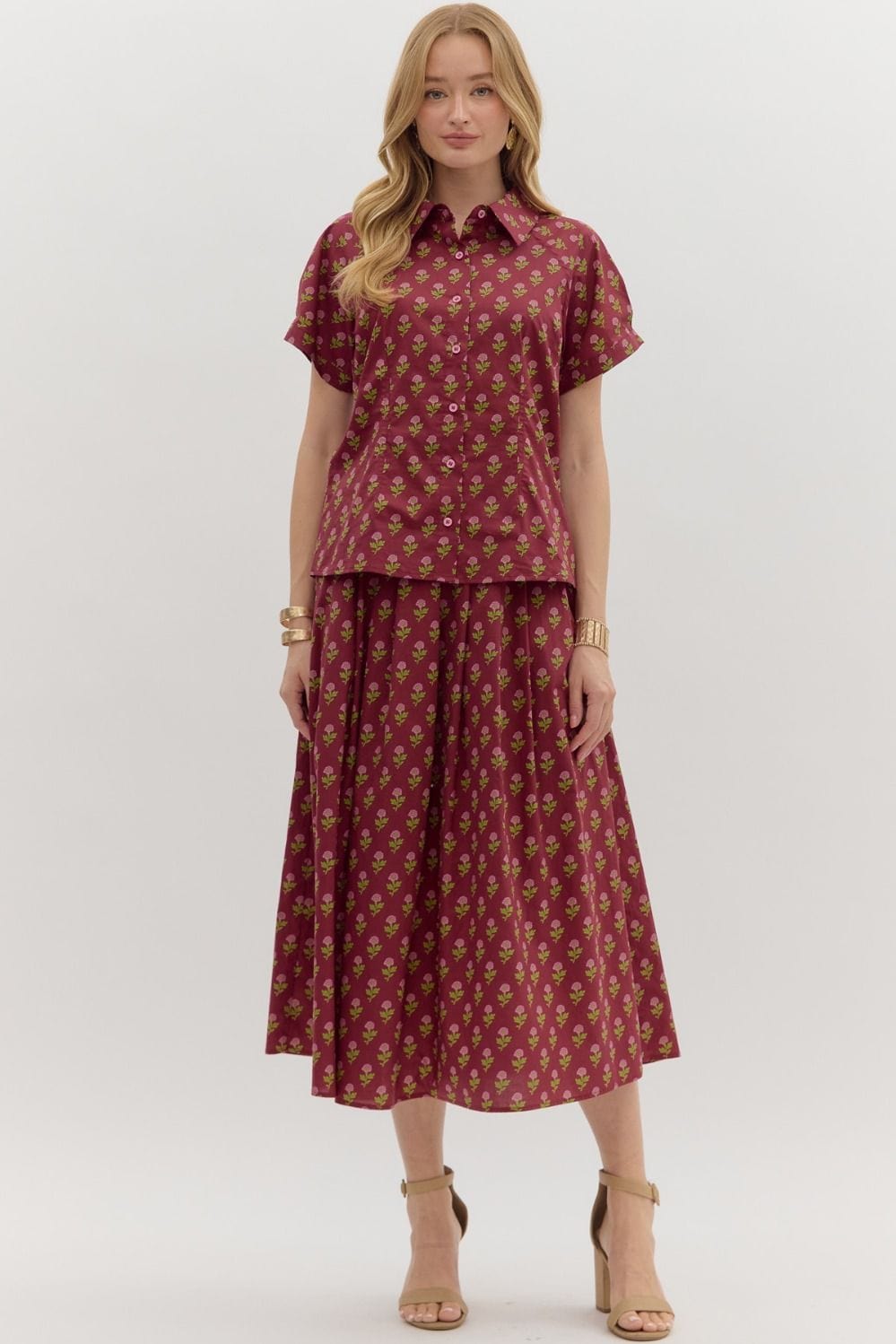 Entro Top Emelia Floral Pattern Top