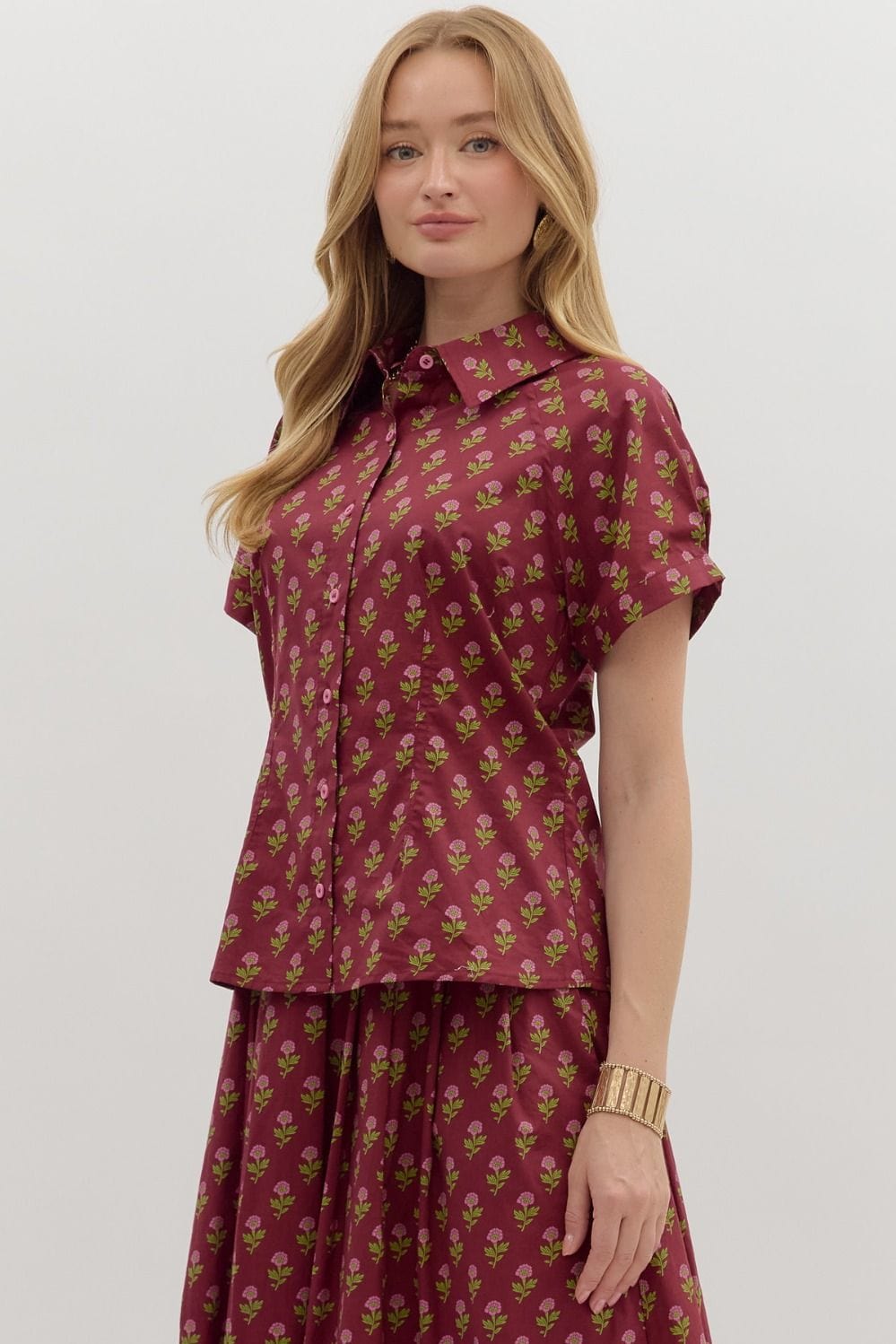 Entro Top Emelia Floral Pattern Top