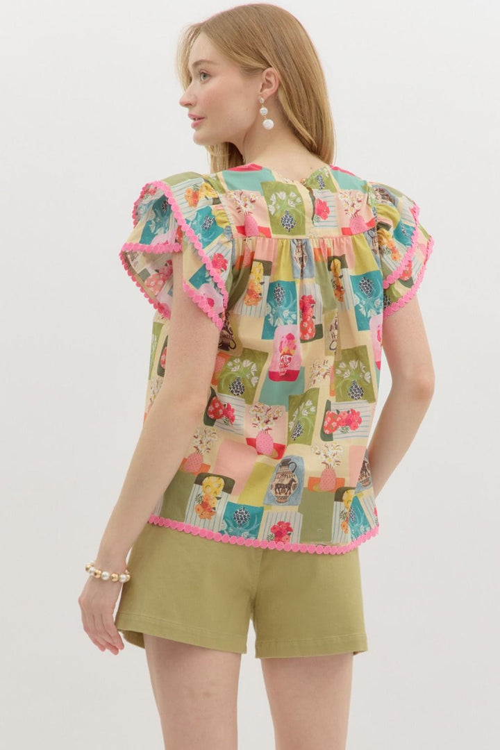 Entro Top Felicite Abstract Top