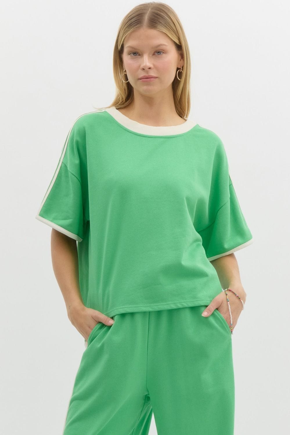 Entro Top Green / S Aurelie French Terry Top