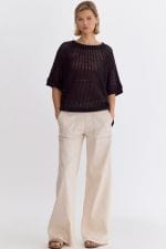 Entro Top Hayleigh Crochet Knit Top