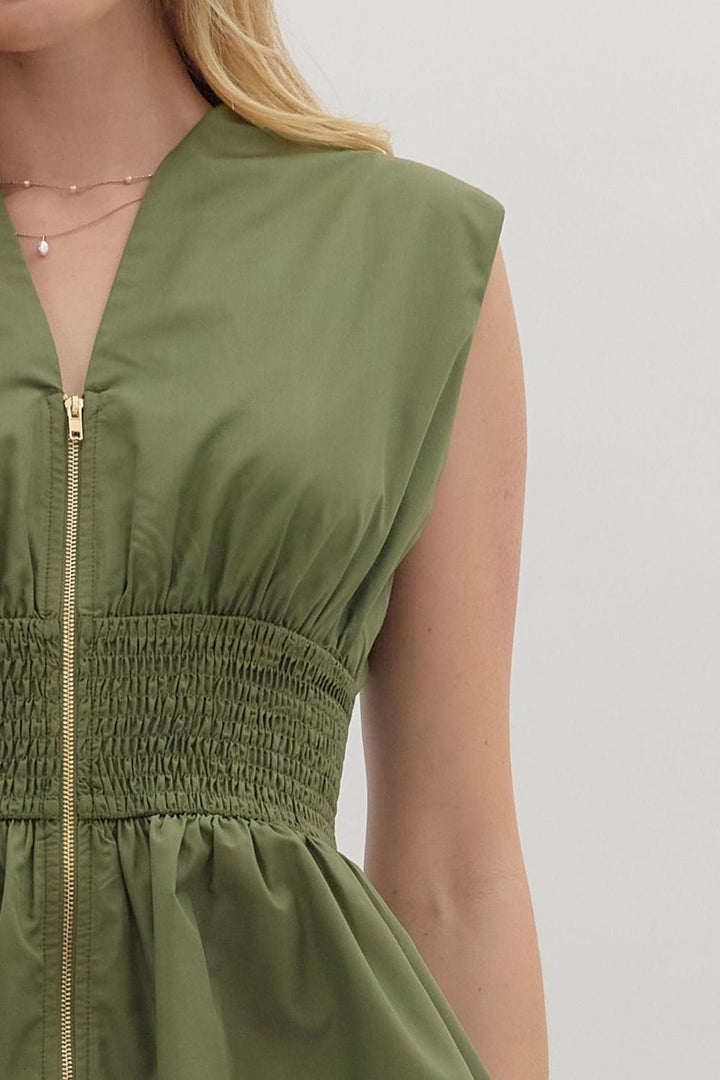 Entro Top Iris Zip Front Top