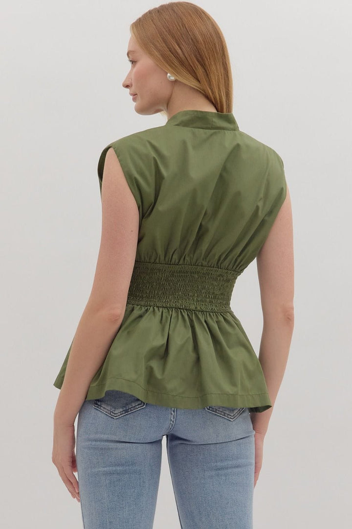 Entro Top Iris Zip Front Top