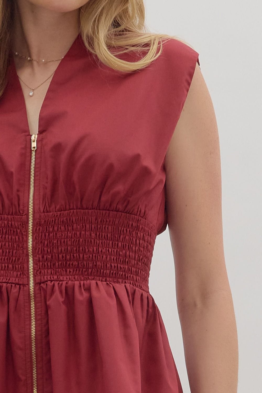 Entro Top Iris Zip Front Top