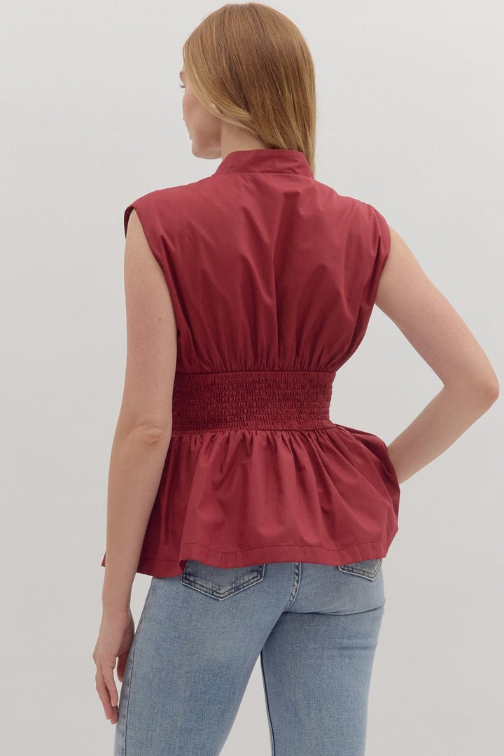 Entro Top Iris Zip Front Top