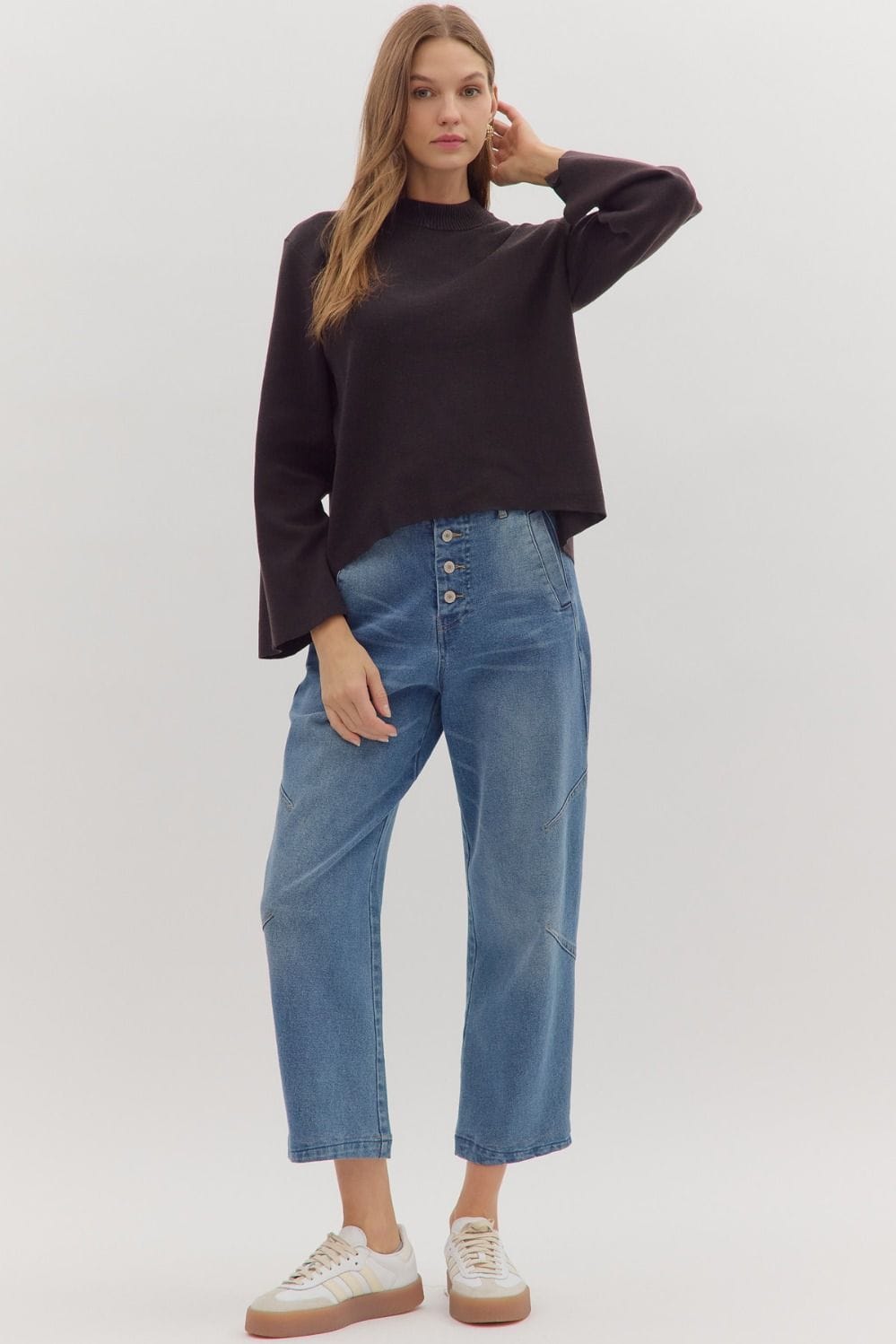 Entro Top Maya Mock Neck Top